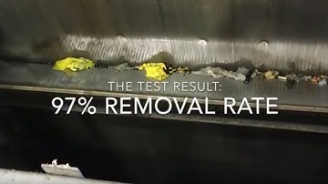 Wipe Removal Test with a 3/16" (4mm) Bar Screen