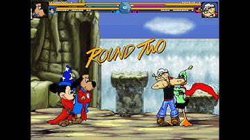 Mugen - Underdog X and Mickey Mouse EX Vs Popeye X And Duck Dodgers X