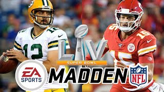 Packers vs Chiefs - Super Bowl 55 (Madden with 2020-21 Rosters)