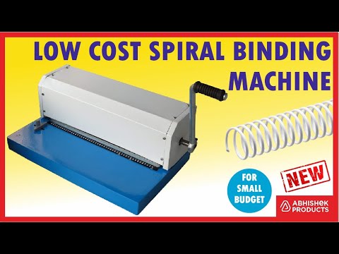 Low Cost Spiral Binding Machine Demo, Plastic Sheet, Spiral Rings | Buy @