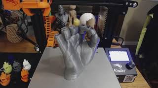 Ender 3 3d printed timelapse of a hand using octolapse
