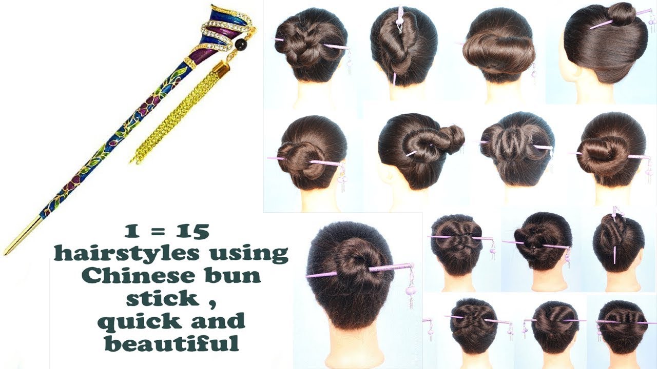 15 New And Beautiful Hairstyles Using Chinese Bun Stick Party