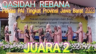 Juara 2 Pentas PAI Qasidah Rebana Tingkat Provinsi Jawa Barat 2023 #pentaspai
