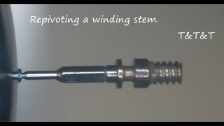 Repivoting a winding stem.②   入れパイロット