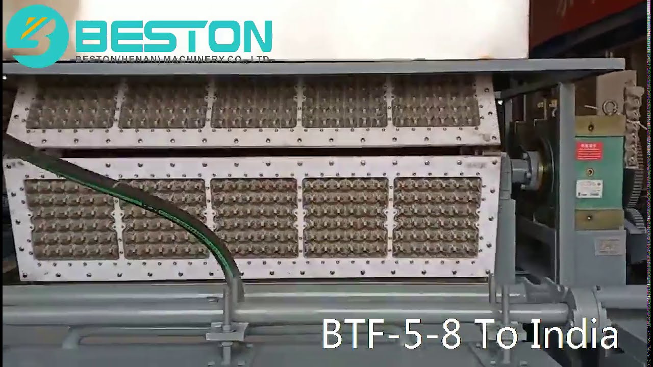 BTF-5-8 Egg Tray Machine to India - Testing Running - YouTube
