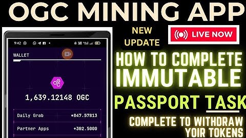 How to Complete Immutable Passport verification in OGC Mining App|New Update|Hamster Kombat 0.2