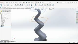 7.Swept Lofted Boundary Thicken in Solidworks