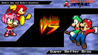 Mugen Modern Knuckles And Modern Amy Vs Super Better Bros