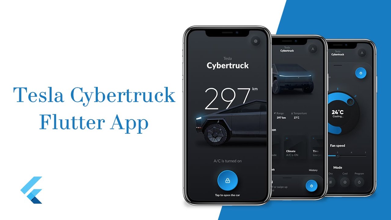 Tesla Cybertruck App - Part 2 - Flutter UI - Speed Code - YouTube