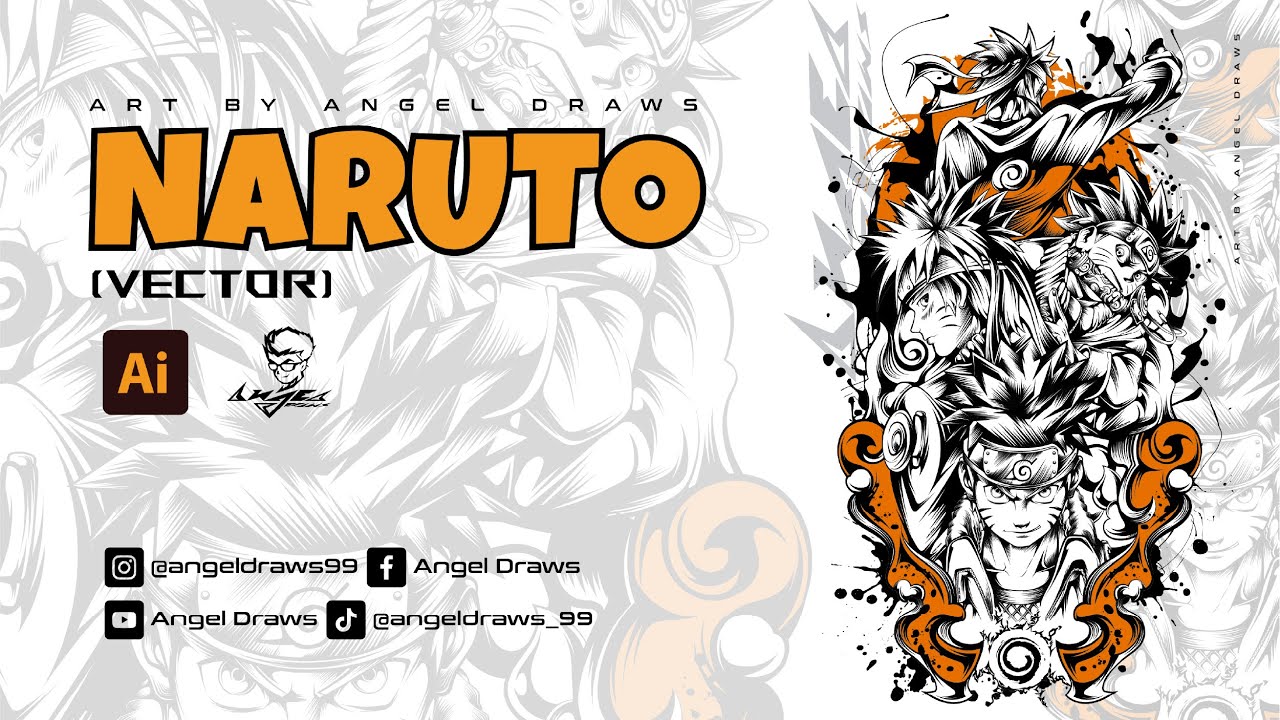 Indesign Naruto Ilustración Vectorial - Naruto (Adobe Illustrator) - YouTube