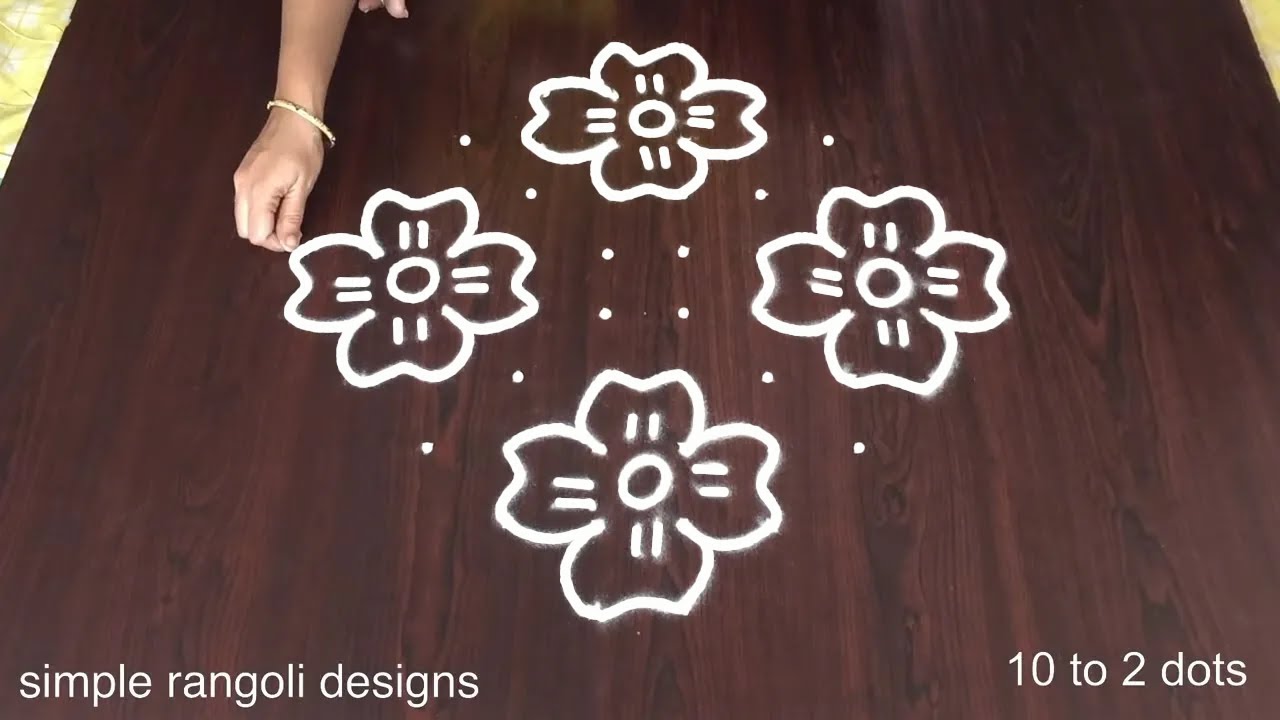 Simple and Easy Muggulu With Dots