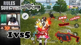 Solo vs Fireteam 23 Kills!! AWM & Vector / Rules of Survival / Ep 240