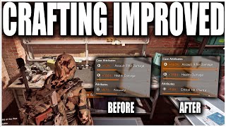 THE DIVISION 2 CRAFTING TABLE WAS IMPROVED IN TU10 BUT IT COULD BE BETTER