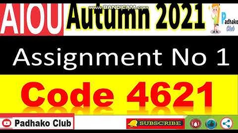 ⏩ AIOU Code 4621 Solved Assignment No.1 Autumn 2021 ||  Level: MA Islamic Studies
