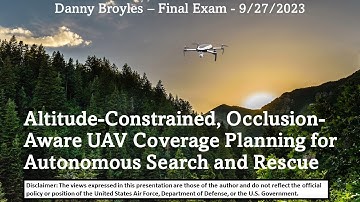 Altitude-Constrained Occlusion-Aware UAV Coverage Planning for Autonomous Search and Rescue