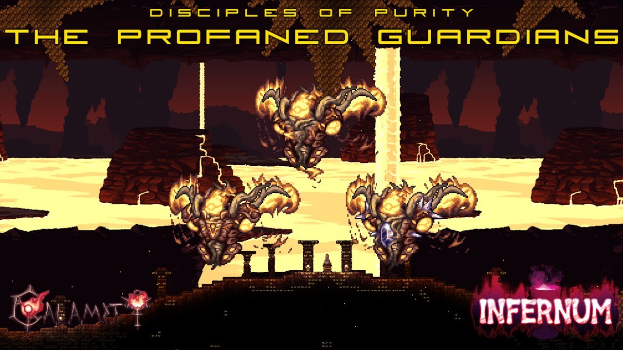 Terraria Calamity Infernum The Profaned Guardians fight "Disciples of ...