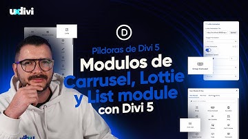 💊 Píldoras de Divi 5: Módulo de Carrusel, Lottie y lista de íconos en DIVI 5 🛒