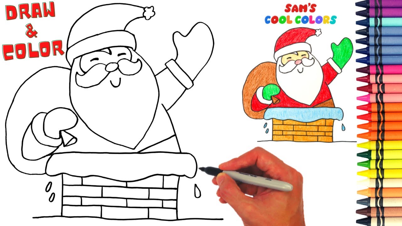 How to Draw Santa Claus | Santa Claus Easy Drawing and Coloring ...