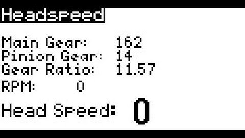 Taranis Q X7 OpenTX Heli Head Speed Lua Script