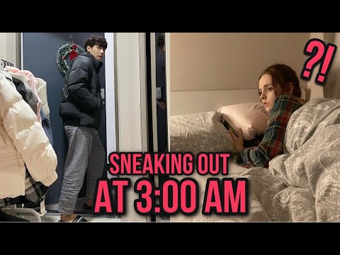 새벽에 여자 만나는 척 몰래 집을 나갔을 때 외국인 아내의 <strong>반응</strong>  // SNEAKING OUT IN THE MIDDLE <strong>OF</strong> NIGHT TO SEE HOW SHE REACTS