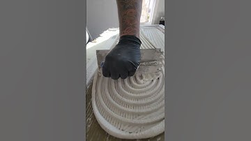 Back buttering extra large format tile. #asmr #tile #shorts