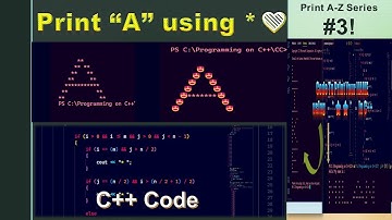 Print * in A shape using C++ ! How to print A using * in C++ ! C++ code for print name in * pattern