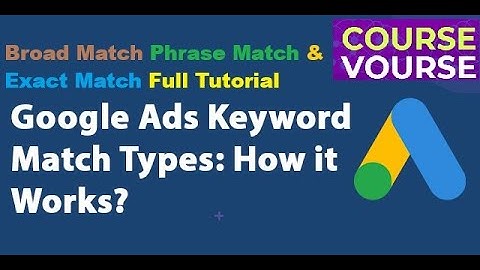 Google Ads Keyword Match Types Explained | Broad Match, Phrase Match and Exact Match Full Tutorial