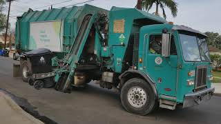 L.A. Sanitation Old LNG/Diesel  Peterbilt 320 Amrep ASL Garbage Truck
