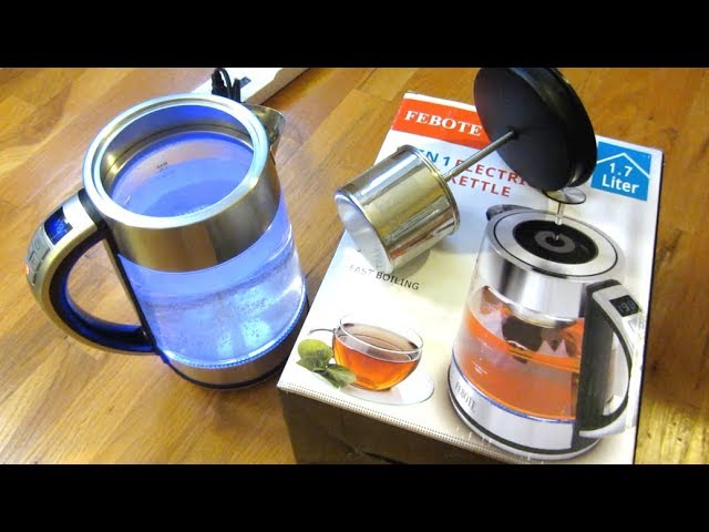 FEBOTE Electric Tea Kettle with Infuser, Full Review and Demo
