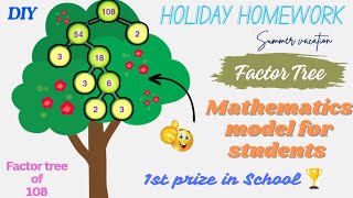 Factor tree Math Activity| Holiday Homework craft ideas| Mathematics model making|Part 3