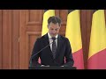 Conferință susținută de Președinta Maia Sandu și Prim-ministrul Regatului Belgiei, Alexander de Croo