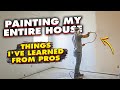 Trim &amp; Paint Entire House + SO MUCH LEARNED $$ || Concrete Slab House Reno (Ep.4)