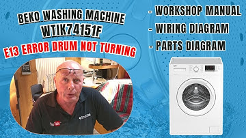 Beko WTIK74151F Washing Machine Not Turning & Shows E13 Error Code