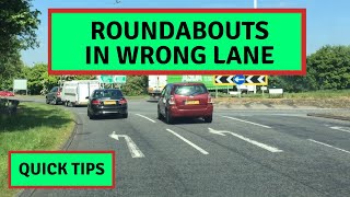 Roundabouts. Wrong lane, what to do