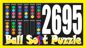 Ball Sort Puzzle Level 2695 🎯 All level without extra tube 😂 Game Walkthrough 😘