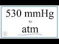 Converting mm of Mercury to Atmospheres