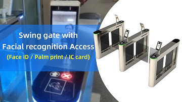 STXtek Swing Gate Turnstile with Facial Recognition, Palmprint and RFID Card Access #turnstilegate