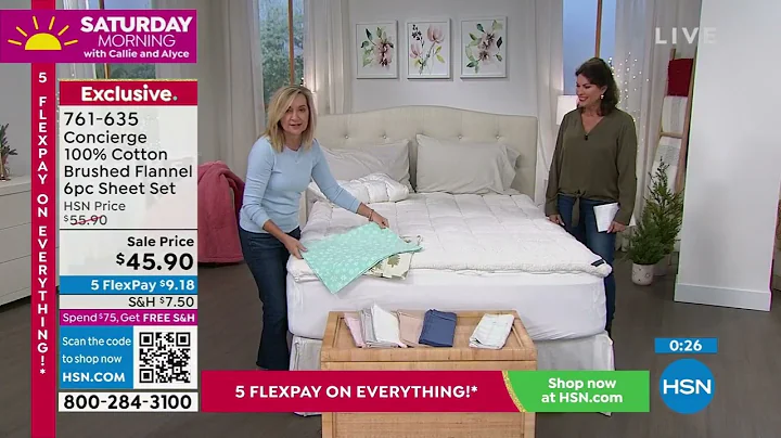 Concierge Collection 100% Cotton Brushed Flannel 6piece ...