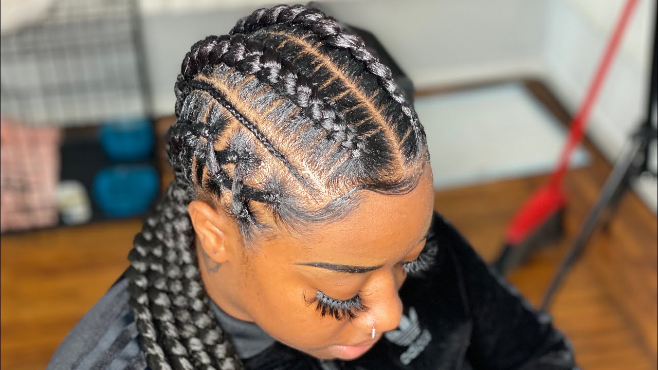 6. 25 Chic Stitch Braids Hairstyles for Long Hair - wide 10