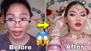 I tried Following INDIAN Makeuptransformation! All izz well!