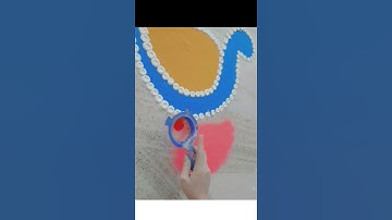 amazing peacock rangoli for Diwali || decorating || unique rangoli || creation by Parangita