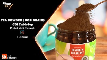 Houdini POP Grains CGI Tabletop - Project Walkthrough Tutorial + HIP file