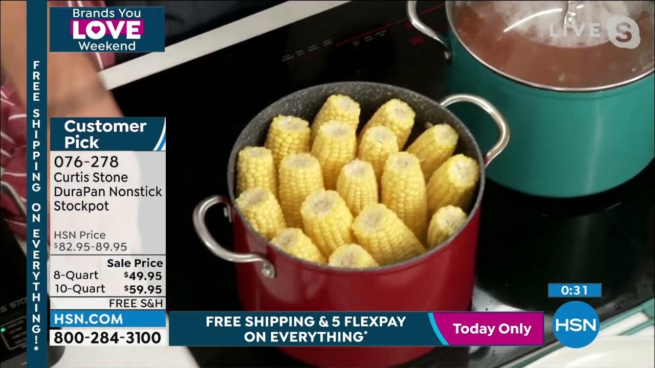 Curtis Stone DuraPan Nonstick 10Quart Stockpot - YouTube