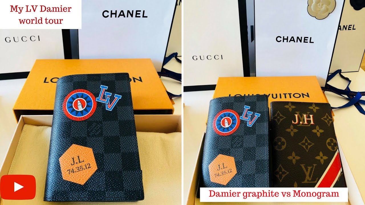 louis vuitton damier graphite personalized unboxing vs LV monogram 