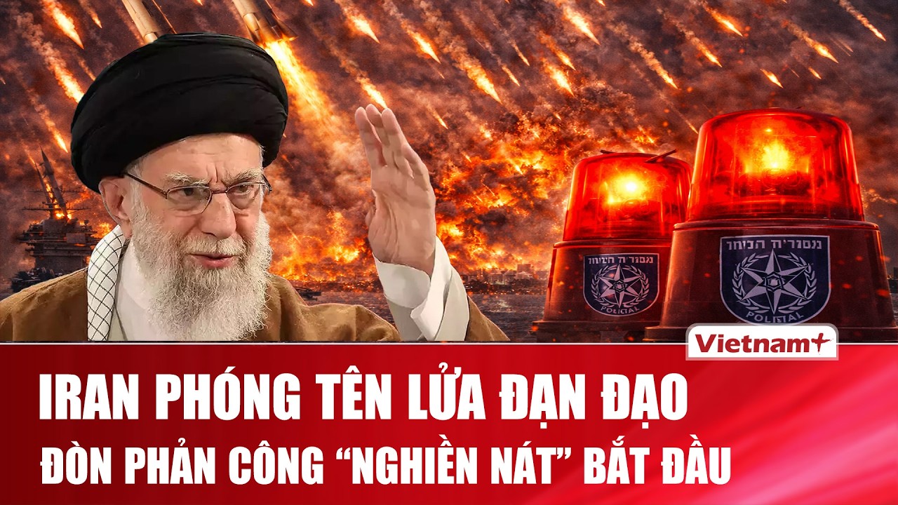 Iran chính thức “nhấn nút” phản đòn: Mưa tên lửa đạn đạo dội xuống Israel, còi báo động rền vang