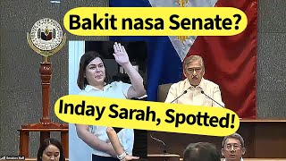 Spotted si VP Sarah sa Senate Hearing kung saan buong tapang na Itinuro ni Escudero si Romualdez