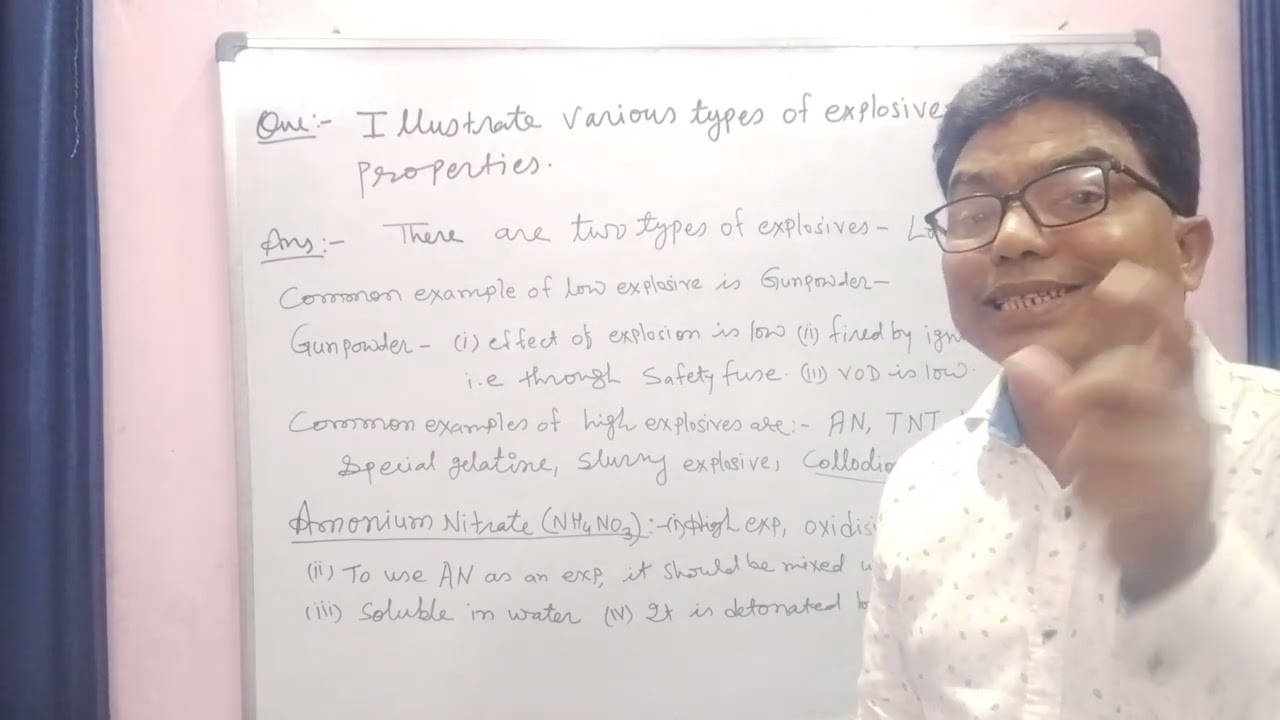 Types of explosives and their properties