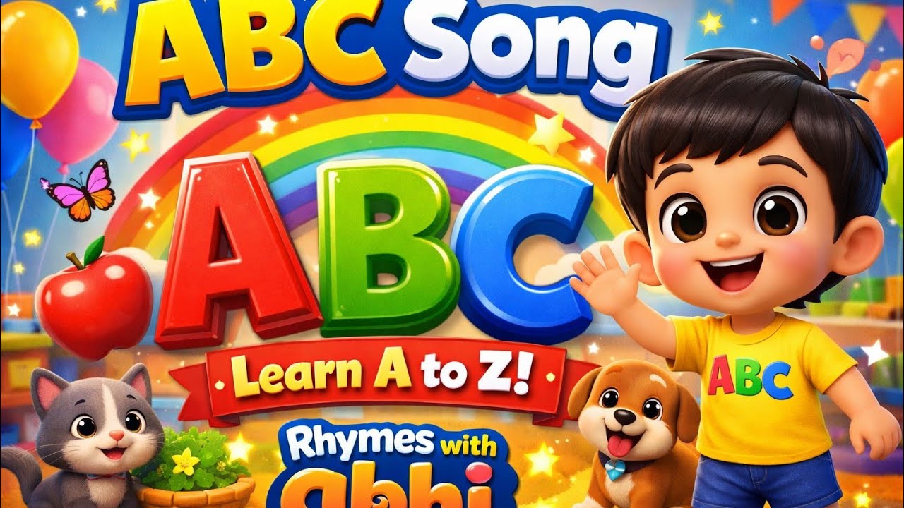 ABC Song for Kids | Learn Alphabet A to Z | 3D Cartoon Nursery Rhymes ...