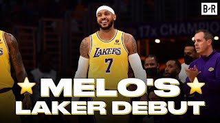 Carmelo Anthony Makes His Lakers Debut vs. Warriors