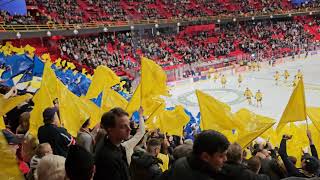 Södertälje SK tifo i Globen 2023-12-29